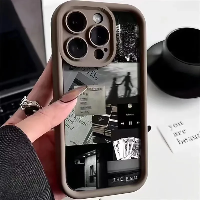 Funda de silicona con silueta de la vida diaria para Xiaomi 13 12 11 Lite 5G 15 14T 14 13T 13 12T Poco F7 X7 M6 F6 F5 X5 X3 X6 Pro, funda suave