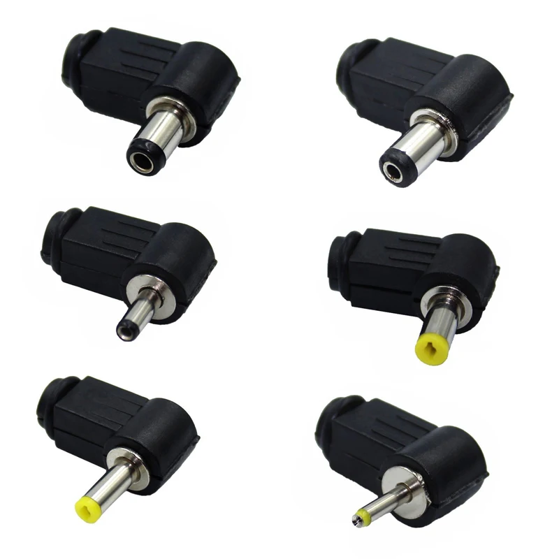 Enchufe CC codo de 90 grados 5,5*2,1mm conjunto de cableado de enchufe de alimentación CC 5,5*2,5mm tipo de cable de soldadura 2,5*0,7/3,5*1,35/4,0*1,7/4,8*1,7
