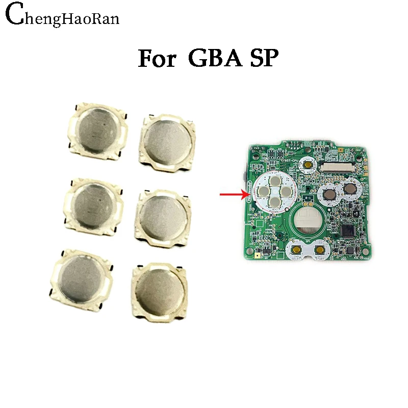ChengHaoRan-Juego de placa base para consola de juegos GBA SP, placa base de botón, 6 piezas por juego