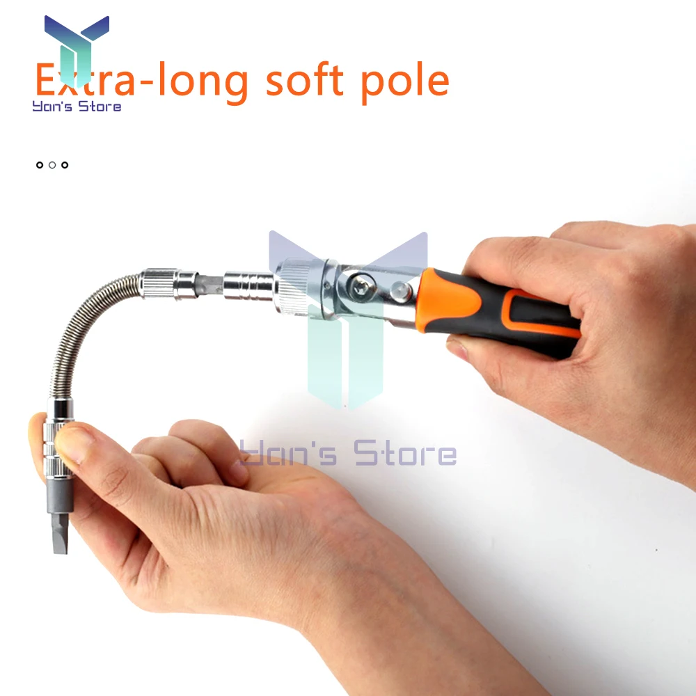 Juego de destornilladores retráctiles para el hogar, caja de herramientas práctica, multifuncional, en forma de ciruela, palabra de arroz, trinquete, 38 en 1 - imagen 5