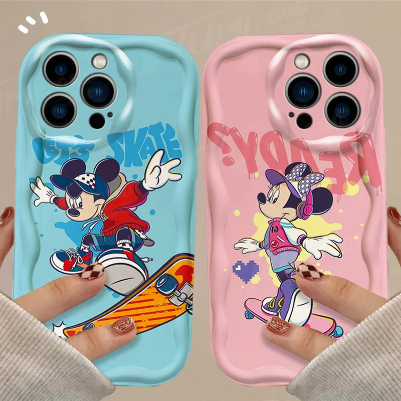 Funda de silicona a prueba de golpes con ondas 3D de Mickey Pato Donald de Disney para iPhone 15 14 13 12 11 Pro Max X XR XS 8 7 6 6S Plus SE 2020 - imagen 2
