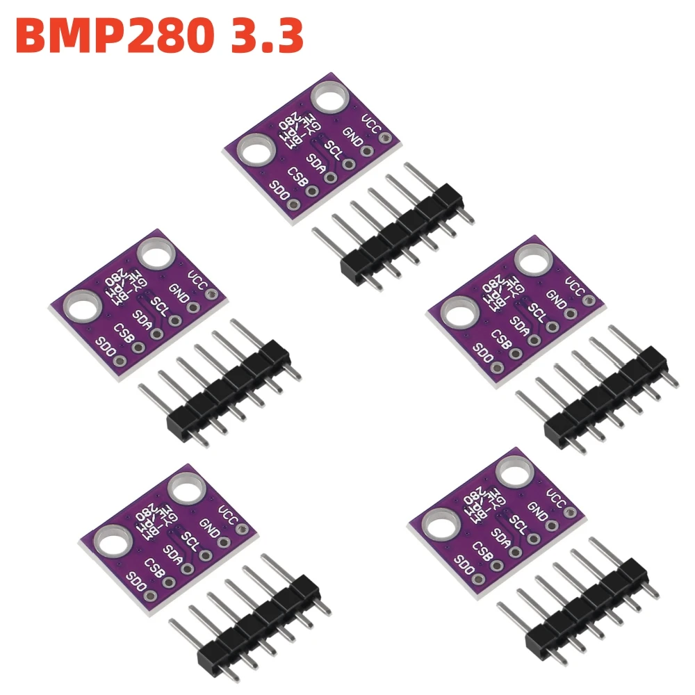 5 uds BMP280-3.3 de alta precisión módulo Sensor de presión atmosférica altímetro BMP280-3.3