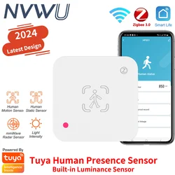Sensor de Presencia Humana Tuya Zigbee WiFi - MmWave con Luminosidad