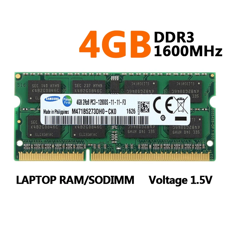 Samsung Laptop Ram DDR3L DDR3 2GB 4GB 8GB 1600Mhz SO-DIMM PC3-12800 PC3L-12800 Notebook DDR3 de doble canal - imagen 3