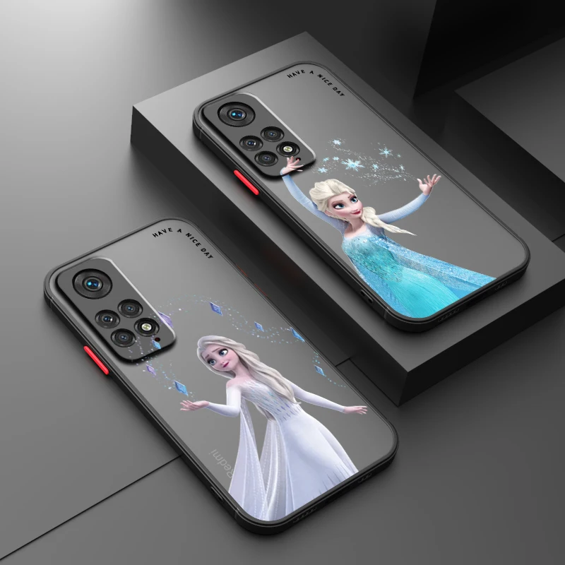 Disney Frozen Princess Ariel Frosted translúcido para Redmi 8 3 9A 9C 9AT 9 9T 13R 10A 10C 10 11A 12C 12 13C 5G funda de teléfono TPU