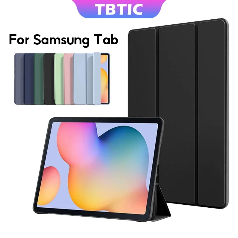 Funda protectora TBTIC para Samsung Galaxy Tab A8 10,5 pulgadas X205 X200 1S6 Lite P610 P615 A9 A7 Lite S7 S8 11 pulgadas PU Tablet cubierta inteligente - imagen 2