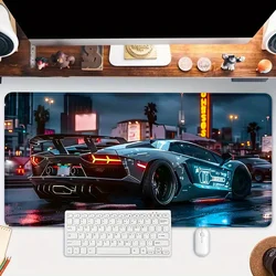 Alfombrilla de ratón grande para juegos, alfombrilla de escritorio antideslizante para coche deportivo, alfombrilla para ordenador de oficina, teclado, accesorios de mesa, regalo para jugadores