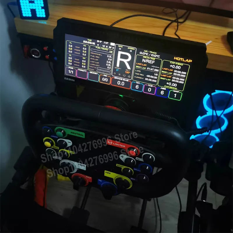 Tablero de carreras Sim Racing, pantalla de 10,3 pulgadas, tablero de visualización del volante para PC, pantalla de velocidad, coche para Thrustmaster SIMAGIC - imagen 2