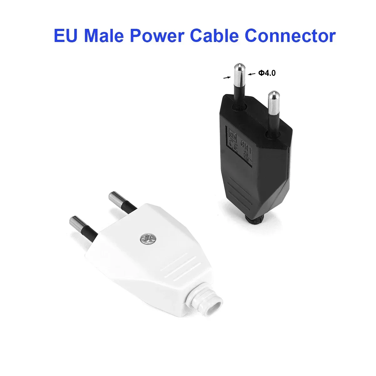 Adaptador de enchufe europeo, salida de repuesto macho de 16A, convertidor de enchufe eléctrico Schuko recargable, conector de cable, enchufe desmontable - imagen 2