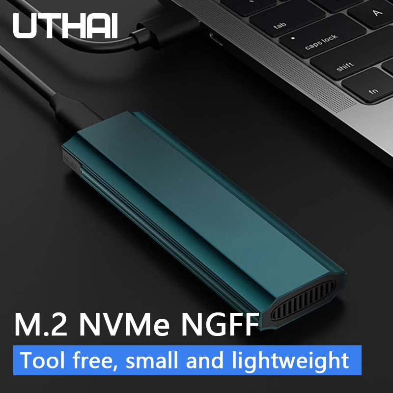 UTHAI M16 Caja de disco duro SSD sin herramientas Protocolo dual NGFF/NVME 20G/10G/5G Tipo-C 3.1 Caja de unidad de estado sólido