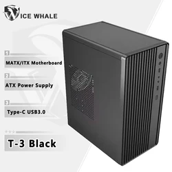 T-3 Mini: caja compacta para PC M-ATX/ITX con fuente ATX
