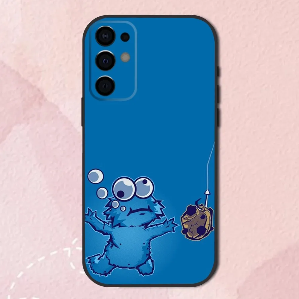 Divertida funda de teléfono c-cookie-m-monster para Samsung S24,S21,S22,S23,S30,Ultra,S20,Plus,Fe,Lite,Note,10,9,5G, carcasa suave negra - imagen 4