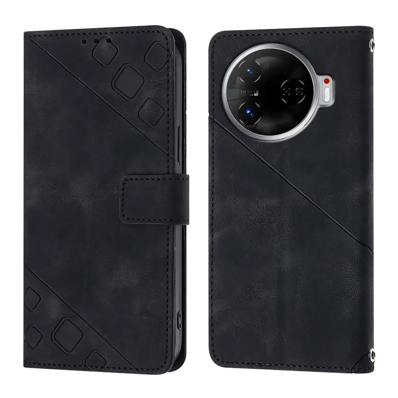 Para Tecno Camon 30 Pro 5G funda con soporte de cuero PU funda con bolsillo para tarjetas para Camon 30 Pro 5G funda de teléfono de protección completa para Tecno - imagen 2