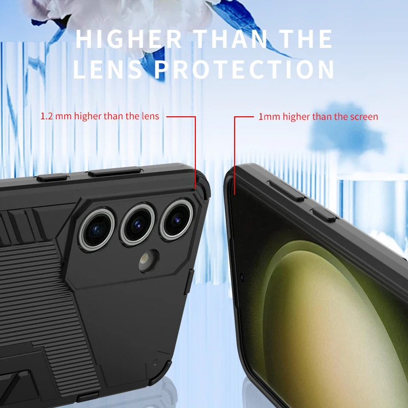 Funda a prueba de golpes para Samsung Galaxy S24 Ultra S23 Plus S22 S21 FE A15 A25 A35 A55 M15 M35 M55 5G soporte armadura cubierta trasera del teléfono ﻿ - imagen 5