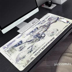 Alfombrilla de ratón grande 90x40 cm con diseño espacial para juegos