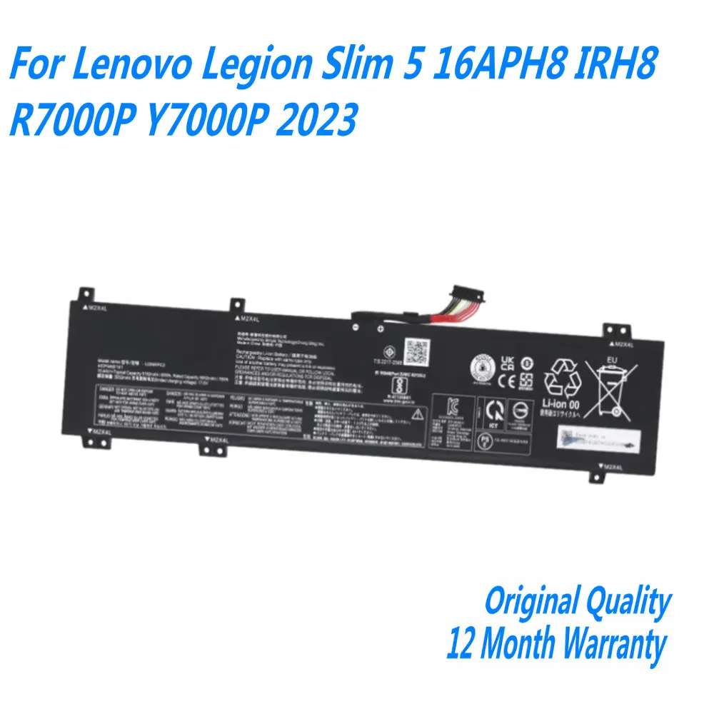Batería de ordenador portátil L22C4PC2 L22B4PC2 para Lenovo Legion Slim 5 16APH8 IRH8 R7000P Y7000P 2023 L22M4PC2 5182mAh 15,44 V 80Wh, nueva