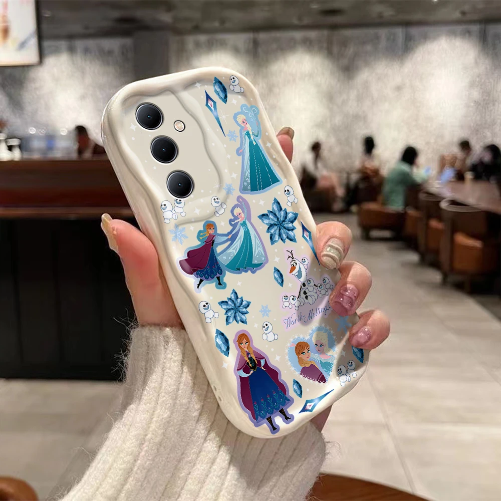 Funda de Elsa Anna Frozen Olaf 3D Wave para Xiaomi Redmi 13C 12 12C 10 10C 9 9C A1 A2 K50 K40 Note 13 12 11 10 Pro Plus 4G 5G - imagen 4