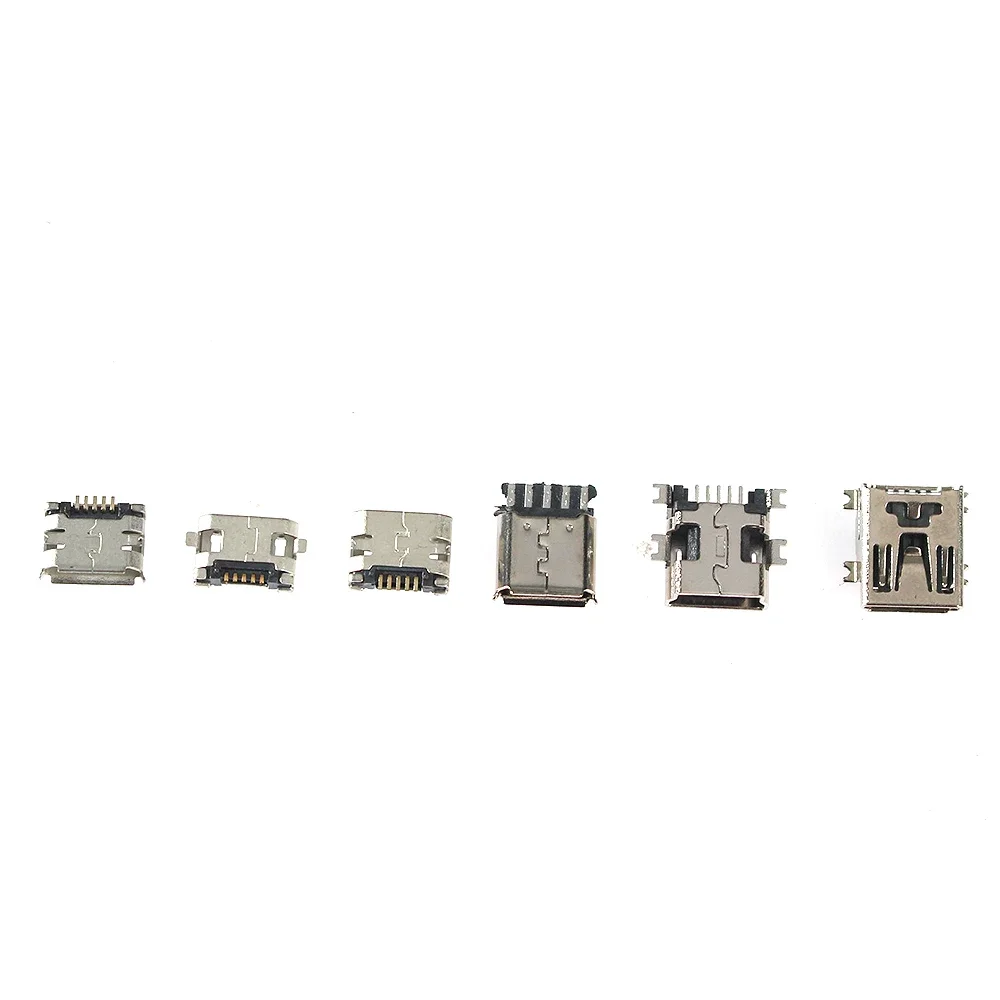 Conector Micro USB 120/240 unids/caja 24 modelos hembra Mini conectores de soldadura Usb Diy para MP3 Huawei Samsung SMD DIP Socket Kit - imagen 3