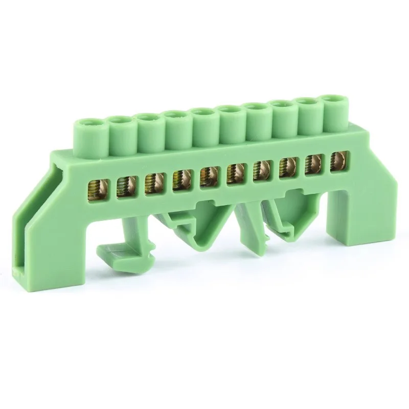 Barra de puesta a tierra de línea cero, caja de distribución de riel guía tipo puente 6 X9, barra de puesta a tierra de línea cero, terminal de cableado paralelo 6X9 - imagen 4