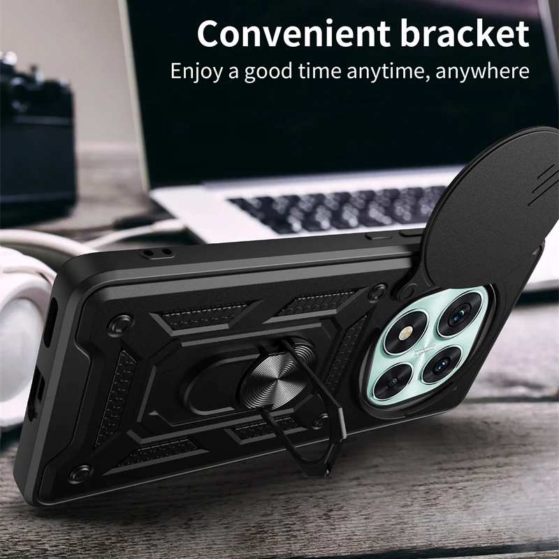 Funda protectora para Xiaomi Redmi 14 Pro 5G Note 14 Pro + Plus, protección de lente con anillo, soporte magnético, Fundas - imagen 2