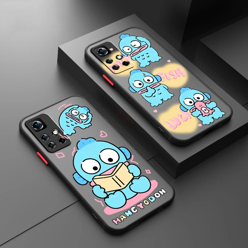Sanrio HANGYODON-funda trasera translúcida de pez feo para Redmi 8, 3, 9A, 9C, 9AT, 9T, 13R, 10A, 10C, 10, 11A, 12C, 12, 13C, 5G - imagen 2