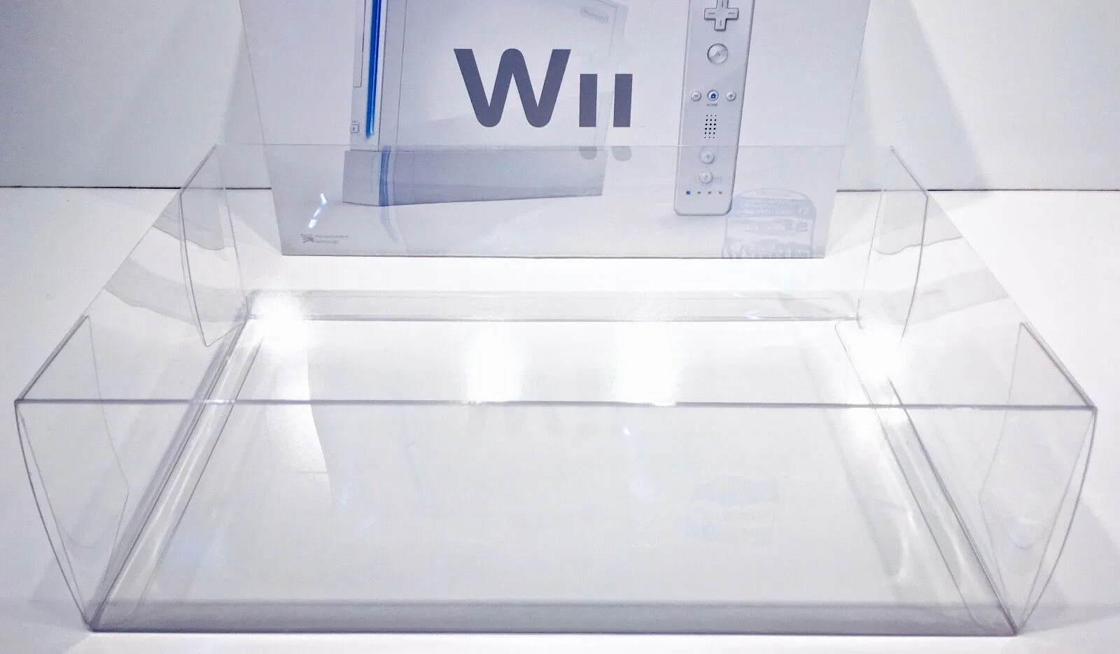 1 protector de caja de consola transparente ¡Saja de consola NINTENDO Wii tamaño original! ¡Lea! - imagen 2
