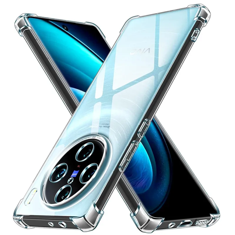 Funda de TPU a prueba de golpes de cuatro esquinas para VIVO X100 Pro X90 Pro + Plus, funda protectora transparente, Fundas Coque