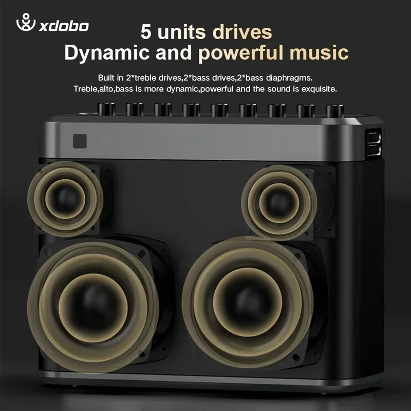 Altavoces inalámbricos portátiles para Karaoke, subwoofers de cine en casa de alta potencia con Audio para escenario al aire libre de 200W con micrófono por Audiophile Musi - imagen 2