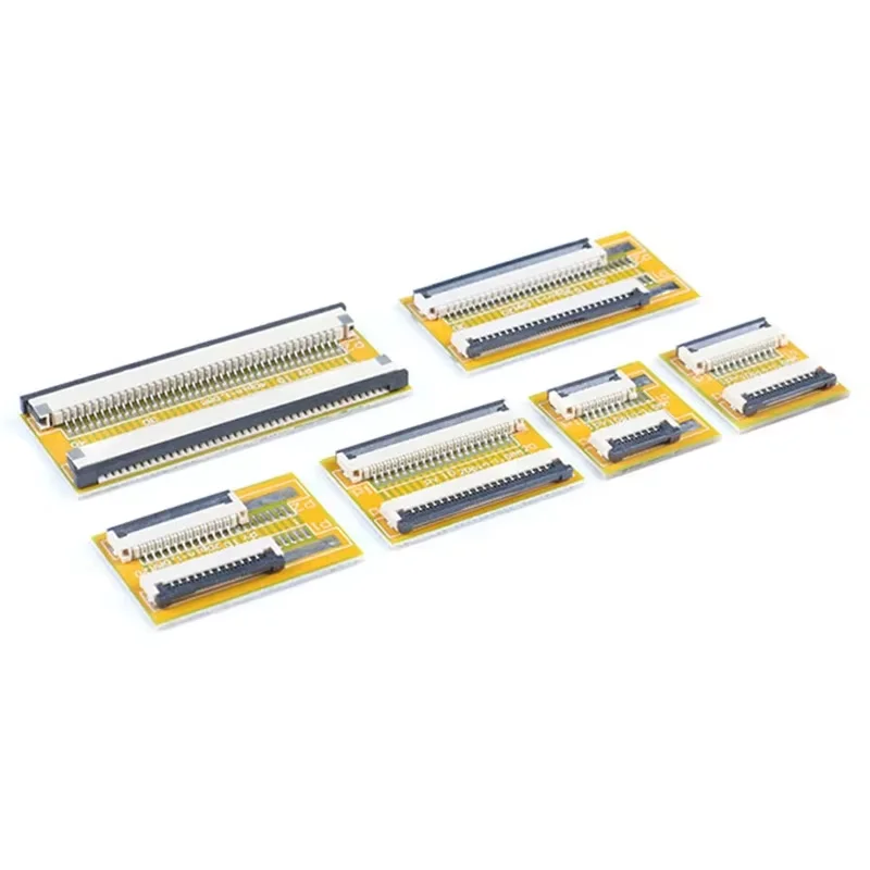 2 uds Cable plano Flexible FFC FPC placa de extensión 0,5mm 6 pines 8 10 12 14 16 20 22 24 26 30 32 36 40 45 50 54 60 pines a pines