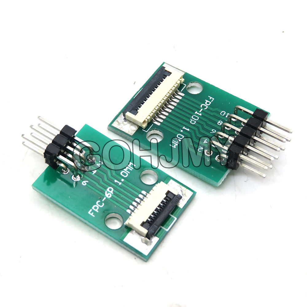 Conector de placa adaptadora FPC FFC de 0,5mm, 1,0mm a 2,54mm, aguja recta y Pin curvo 6 8 10 12 20 24 26 30 34 40 50 60 80 pines - imagen 2