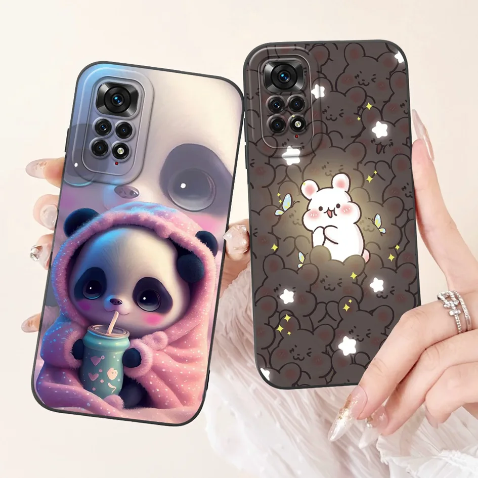 Para Xiaomi Redmi Note 11 Pro funda moda flor suave silicona teléfono contraportada para Redmi Note 11s Note11 Note 11Pro 11 s parachoques - imagen 4