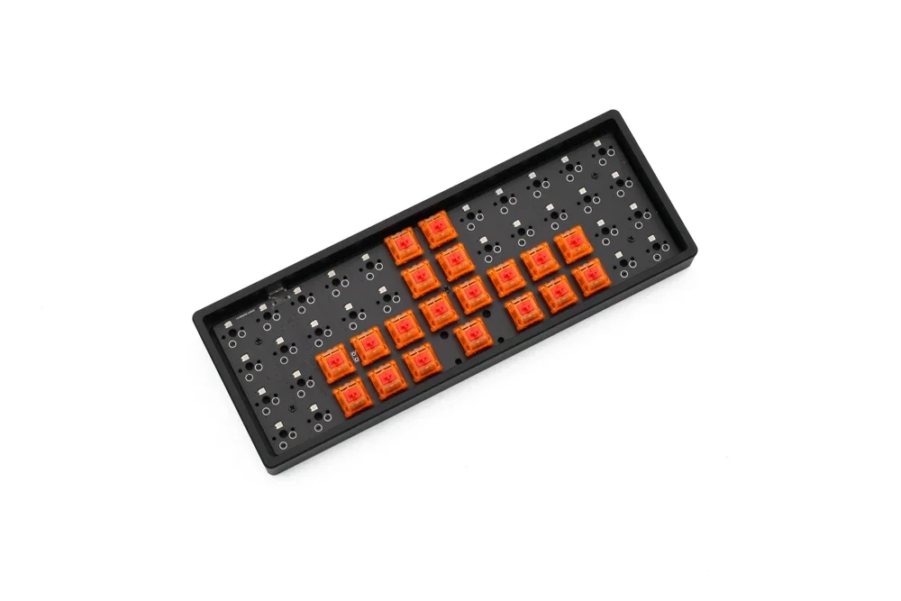 Poseidon-Funda de aluminio anodizado para teclado mecánico personalizado, carcasa para PSD40, color negro, gris, azul y rojo, para JJ40, BM40, BM40, RGB - imagen 3