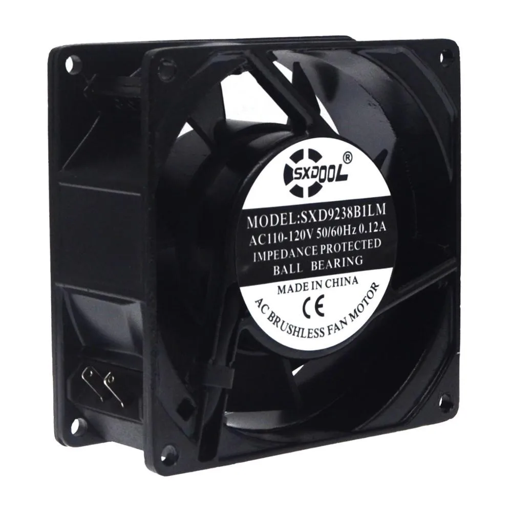 SXDOOL AXIAL 9238 115V 120V AC 92mm X 38mm de alta velocidad, para proyectos de escape de ventilación de refrigeración DIY - imagen 2