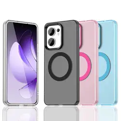 Funda transparente OPPO Reno 13F Caramelo Carga inalámbrica magnética