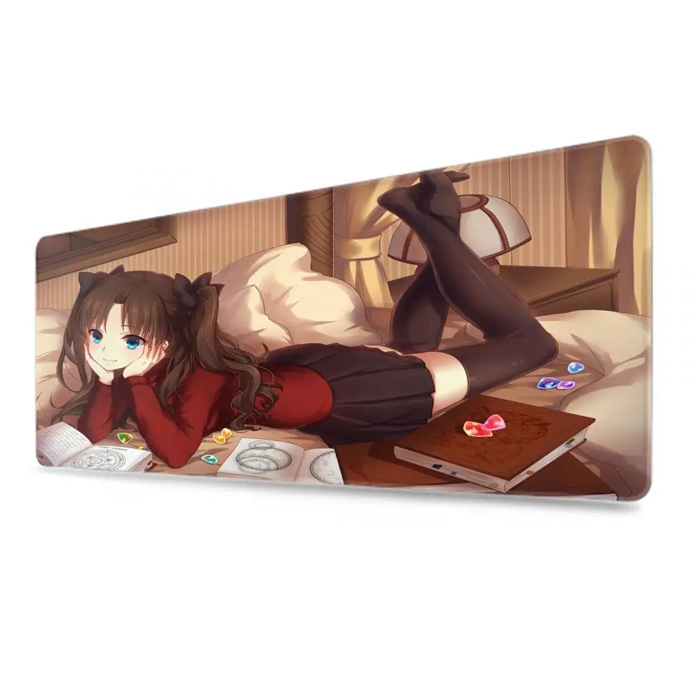 Alfombrilla de ratón grande de Anime Girl, tapete grueso para teclado de ordenador, mesa de escritorio - imagen 3