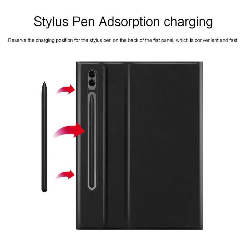 Funda con teclado para Samsung Galaxy Tab S10 S9 Plus, funda inteligente para Tab S9 FE + S9 + S10 +, funda con teclado retroiluminado con panel táctil de 12,4 pulgadas - imagen 4