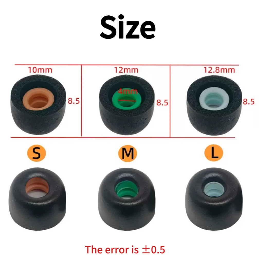Almohadillas para Sony WF-1000XM4 XM3, auriculares inalámbricos de repuesto de espuma viscoelástica con cancelación de ruido de rebote lento para entrenamiento, 3 pares - imagen 3