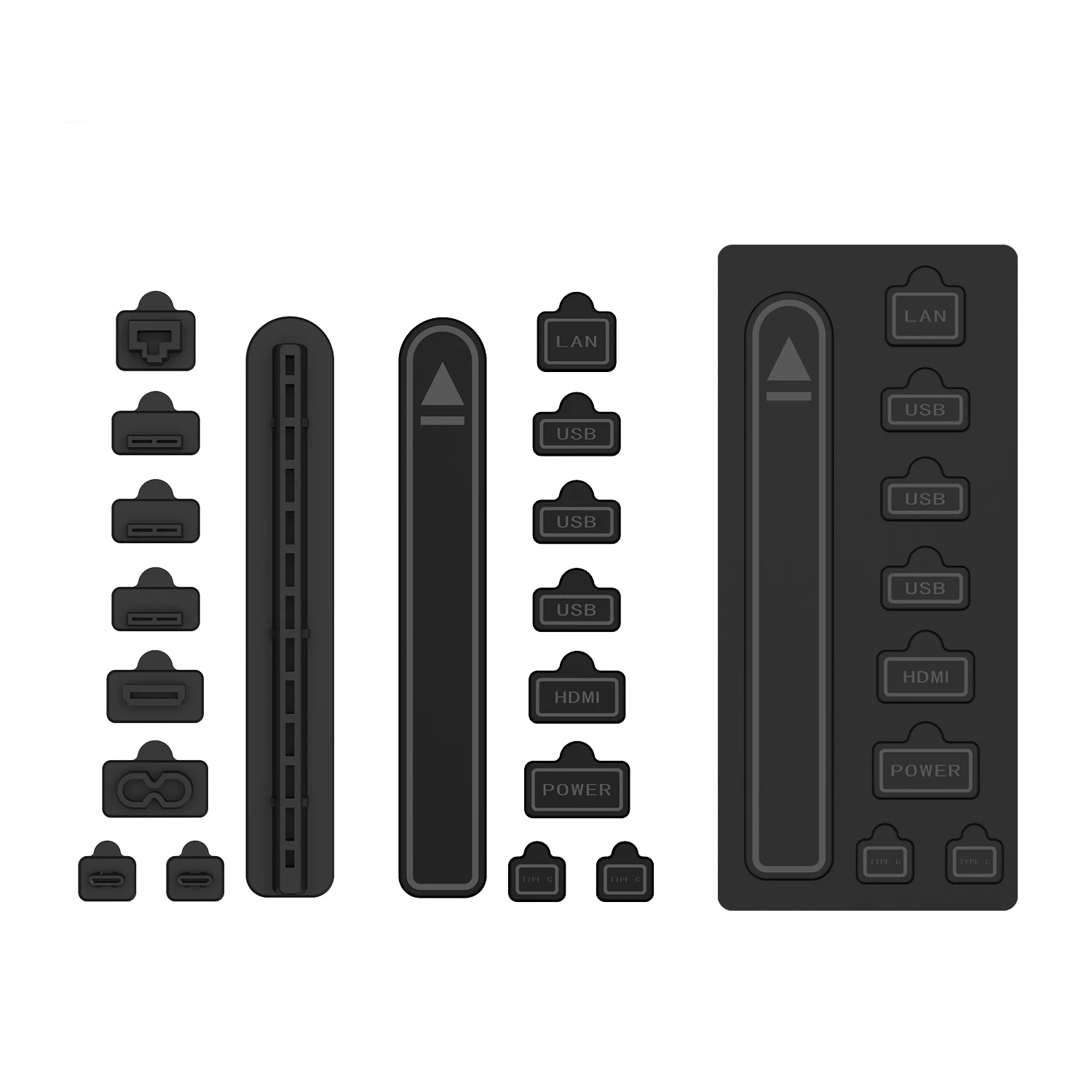 Tapón antipolvo + cepillo de limpieza + paño de ante + soplador de aire para consola PS5 /Slim/Pro Protector de polvo de silicona accesorios de enchufe a prueba de polvo