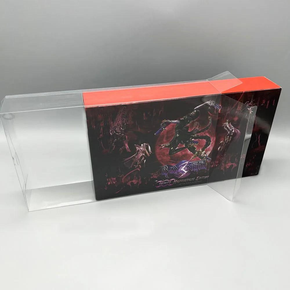 1 Protector de caja para SWITCH NS Bayonetta 3, edición limitada, solo estuche de exposición transparente americano, caja de colección