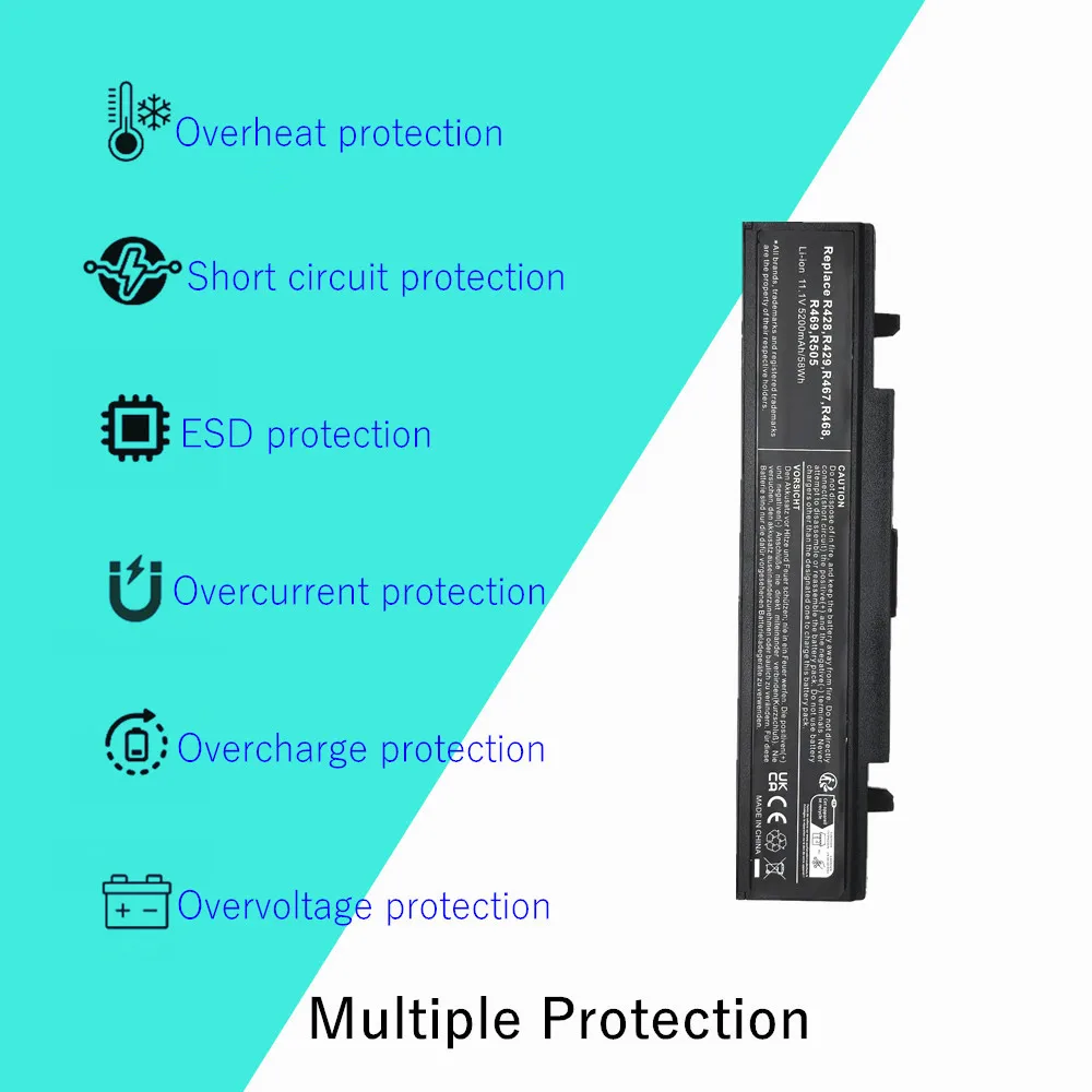 Nueva batería del ordenador portátil R523 R538 R540 R580 R730 R780 RF410 RF510 RF710 Q430 AA-PB9NC6W/E AA-PB9NS6B AA-PB9NS6W - imagen 5