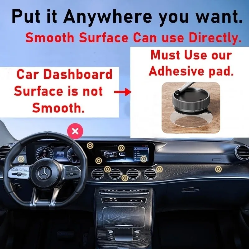 360 °   Soporte magnético para teléfono de coche con rotación al vacío, espejo Universal con ventosa, soporte para ducha de baño y gimnasio para IPhone, Xiaomi y Samsung - imagen 2