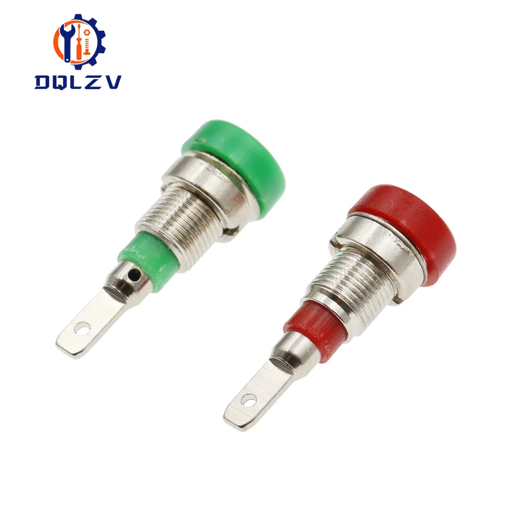 Enchufe Banana de 2MM, linterna pequeña de 20A, conector adaptador de Panel de enchufe de 6mm, Terminal de fuente de alimentación de alto voltaje de cobre puro - imagen 4