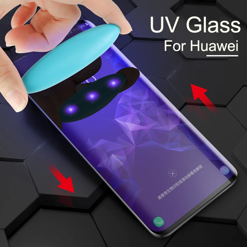 Protector de pantalla de pegamento completo líquido UV para Huawei Nova 7 8 9 10 11 12 Pro Ultra 3D borde curvo HD transparente 9H película de vidrio templado - imagen 5