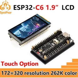 Placa desarrollo ESP32 C6 con pantalla LCD, ranura SD y RGB LED
