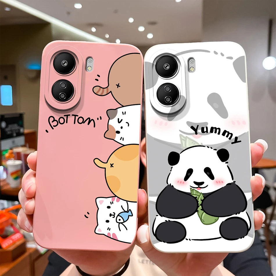 Para Redmi 13C 4G 5G Funda bonita funda trasera de teléfono de pato para Xiaomi Redmi 13 C Protector de protección de cámara de silicona líquida suave Funda - imagen 3