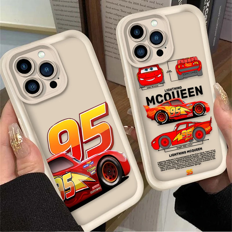 Funda de teléfono suave Lightning McQueen para iPhone 17 Air 16 16E 15 14 13 12 11 Pro Max X XS X S Max XR SE 2020 SE4 7 8 funda de silicona - imagen 2