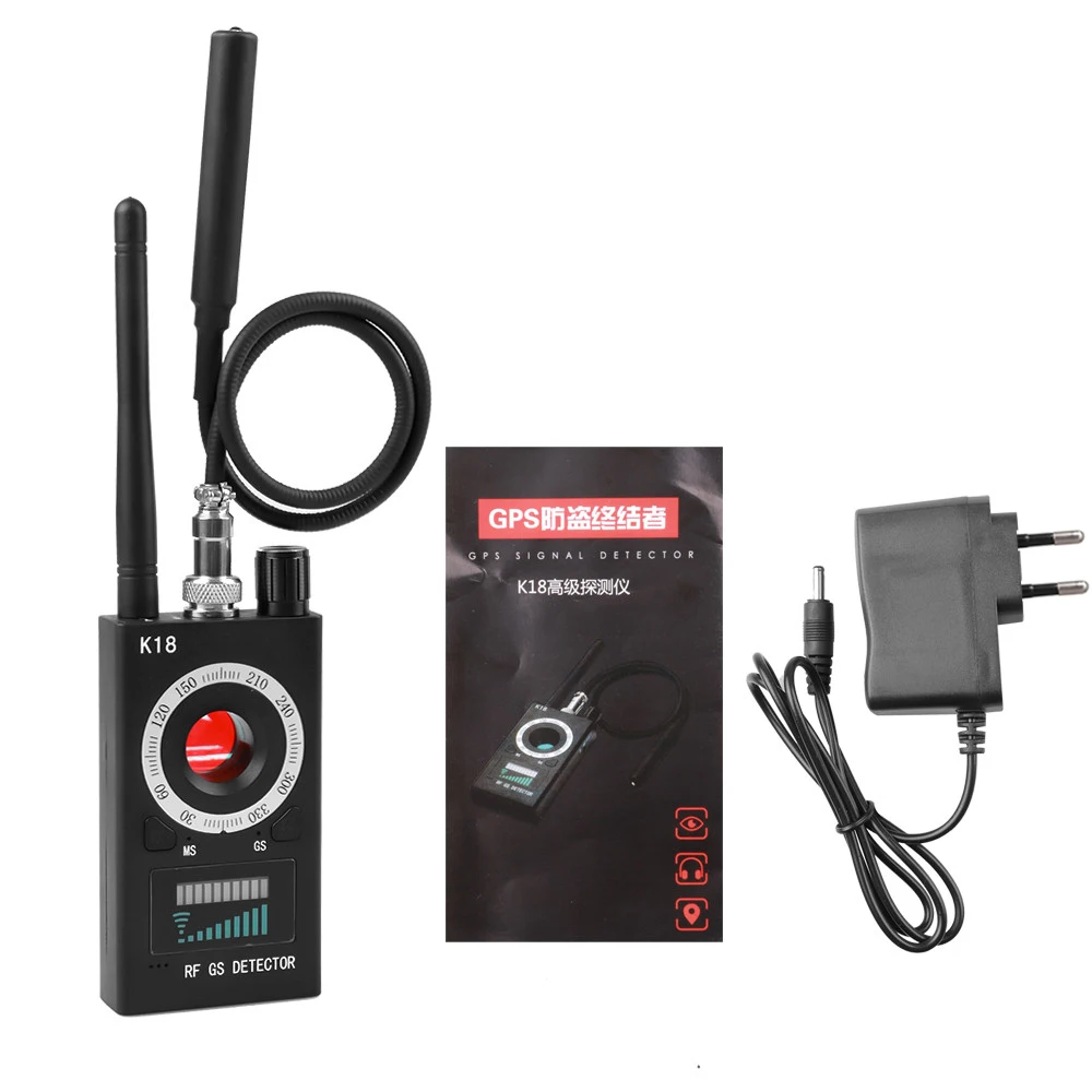 Cámara detectora inalámbrica K18, 1MHz-6,5 GHz, buscador de insectos de Audio GSM, lente de señal GPS, rastreador RF, detección multifunción, anticámara - imagen 2