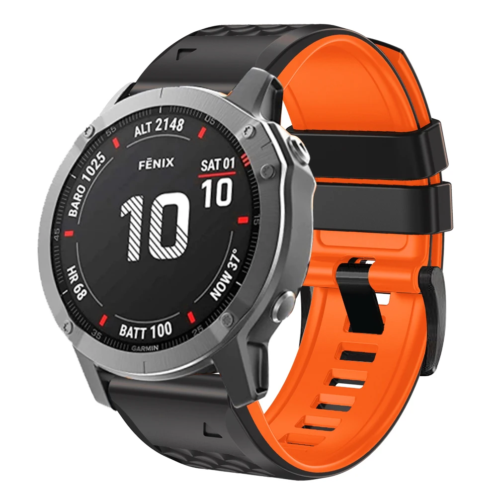 Correa de silicona para reloj Garmin Fenix 7X, 7 Pro, 6, 6X Pro, 5X, 5 Plus, zafiro Solar, pulsera de liberación rápida, 26mm, 22mm - imagen 3