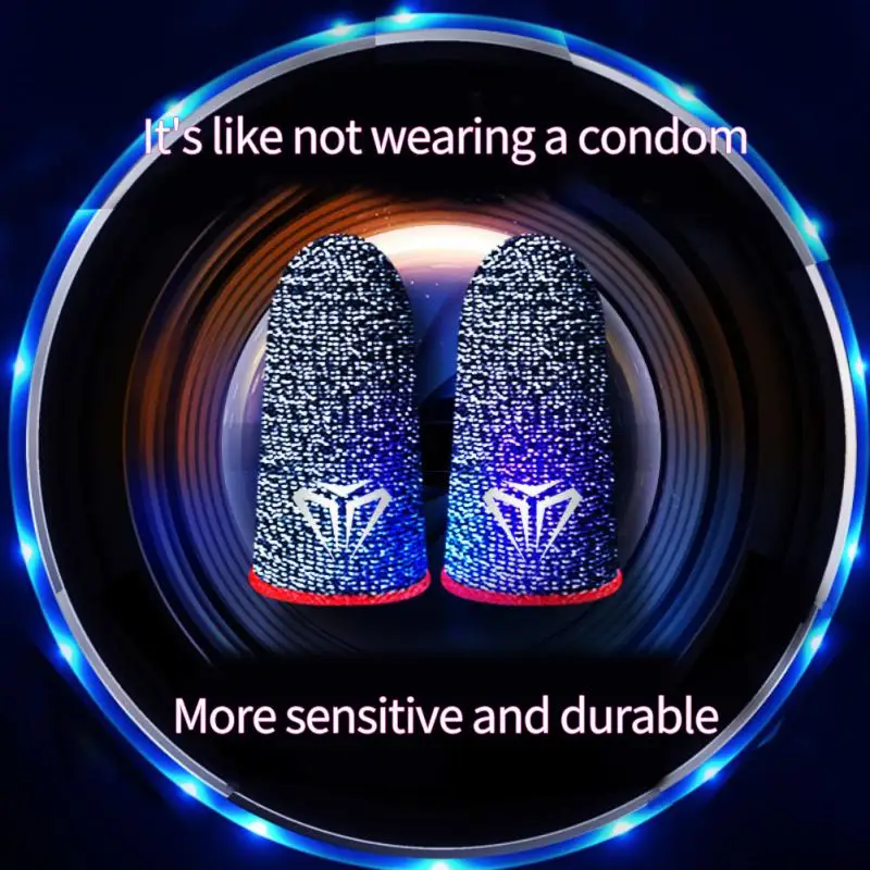 1 par de fundas para los dedos controlador de juegos para teléfono móvil PUBG juego a prueba de sudor pantalla táctil sensible y yemas de los dedos guantes - imagen 3