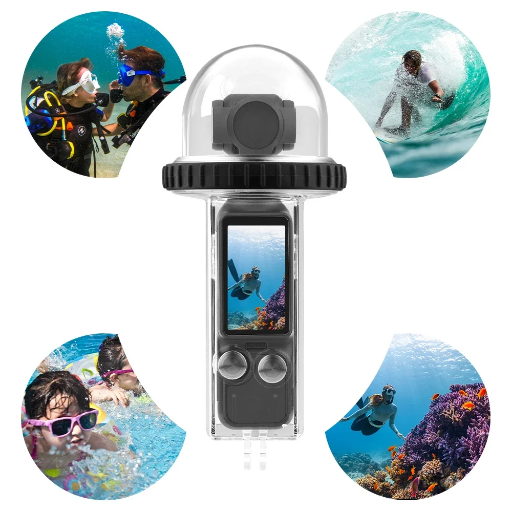Funda impermeable de 40M, carcasa de buceo subacuático, cubierta protectora, palo de Selfie, soporte de flotabilidad para cámara cardán DJI Osmo Pocket 3 - imagen 4